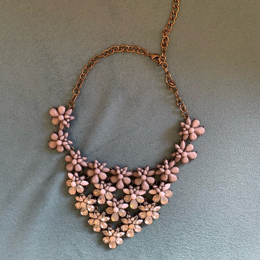 Baublebar crystal floral bib necklace.